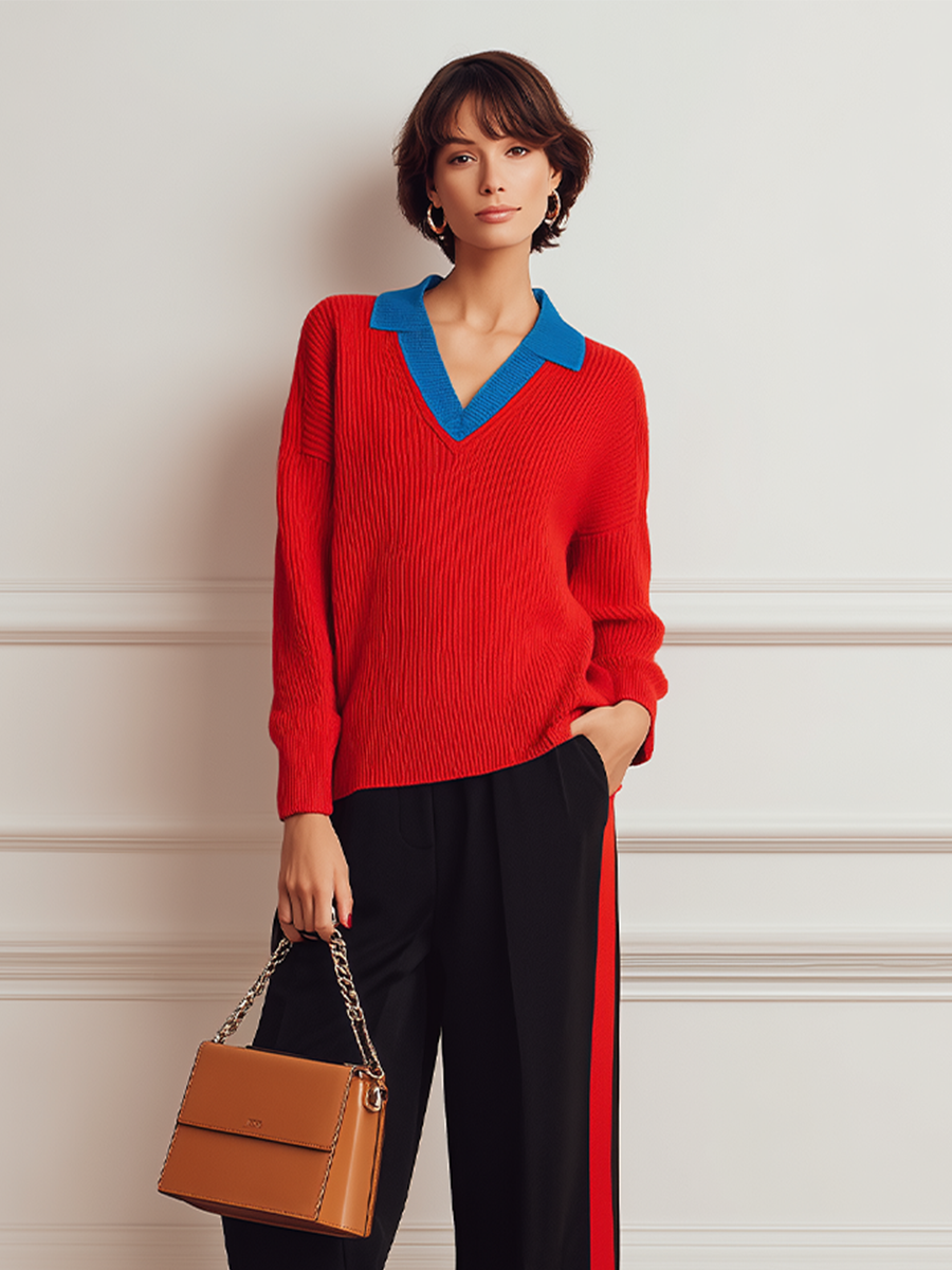 Women's Knit Polo Collar Dress – ModClo