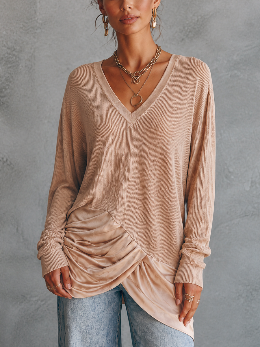 Women's Knit Draped Panel Top – ModClo
