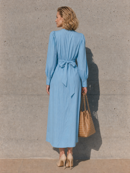 Women's Long Sleeve Wrap Midi Dress – ModClo