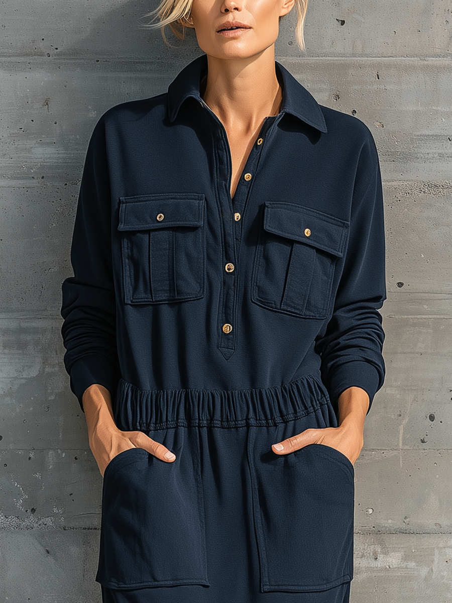 Women's Long Sleeve Utility Maxi Dress – ModClo