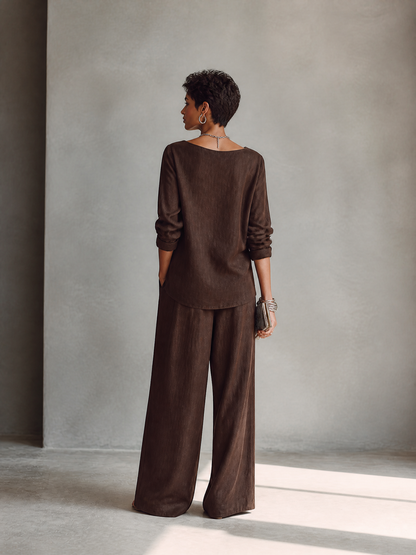 Women's Linen Asymmetric Trouser Set – ModClo