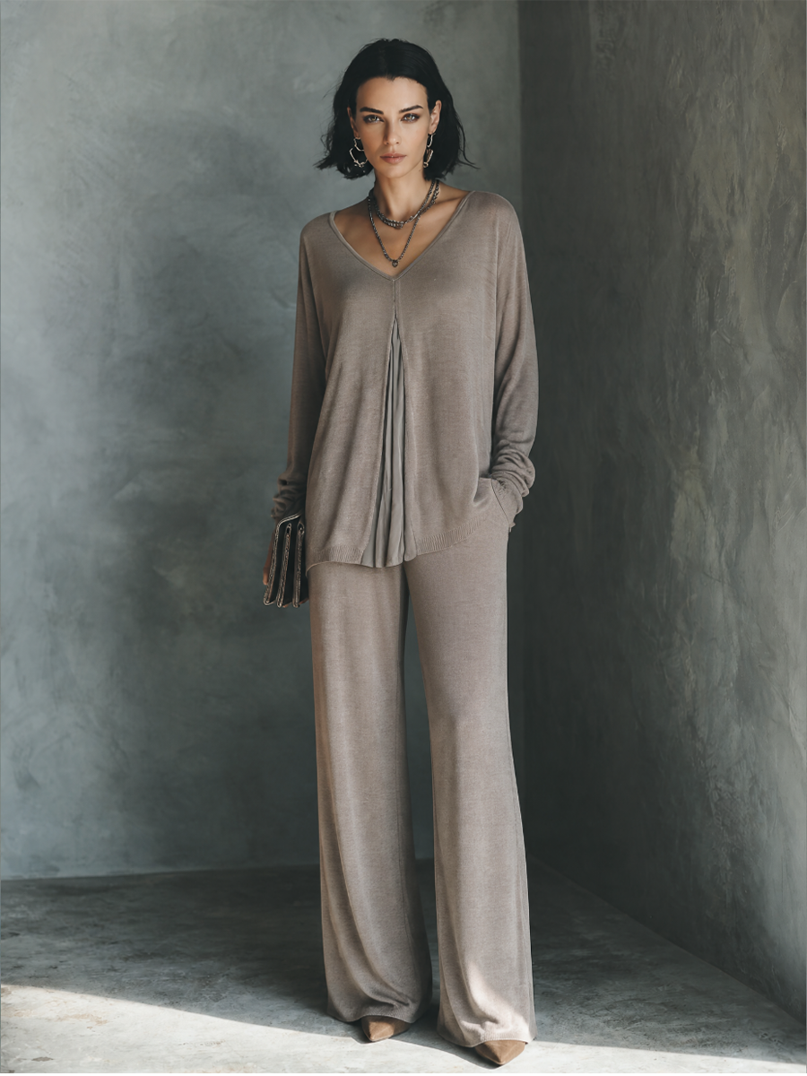 Women's Panel Commuter Top Trouser Set – ModClo
