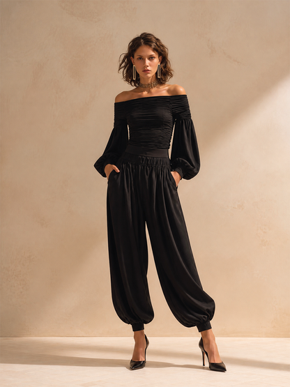 Women's Ruched Off Shoulder Set – ModClo