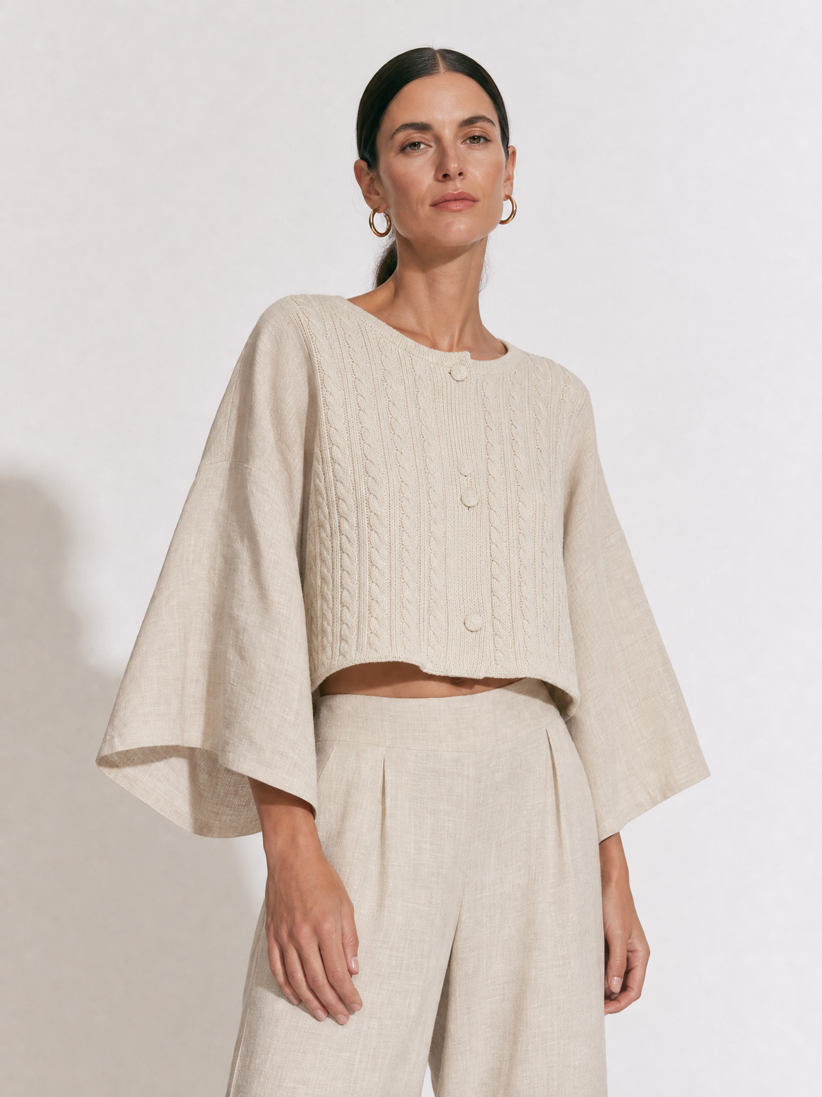 Women's Beige Knit Cardigan – ModClo