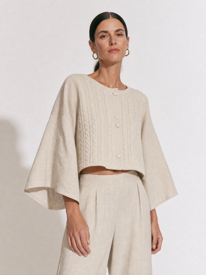 Women's Beige Knit Cardigan – ModClo