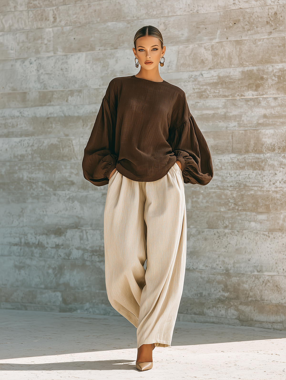 Women's Long Sleeve Oversized Trouser Set – ModClo