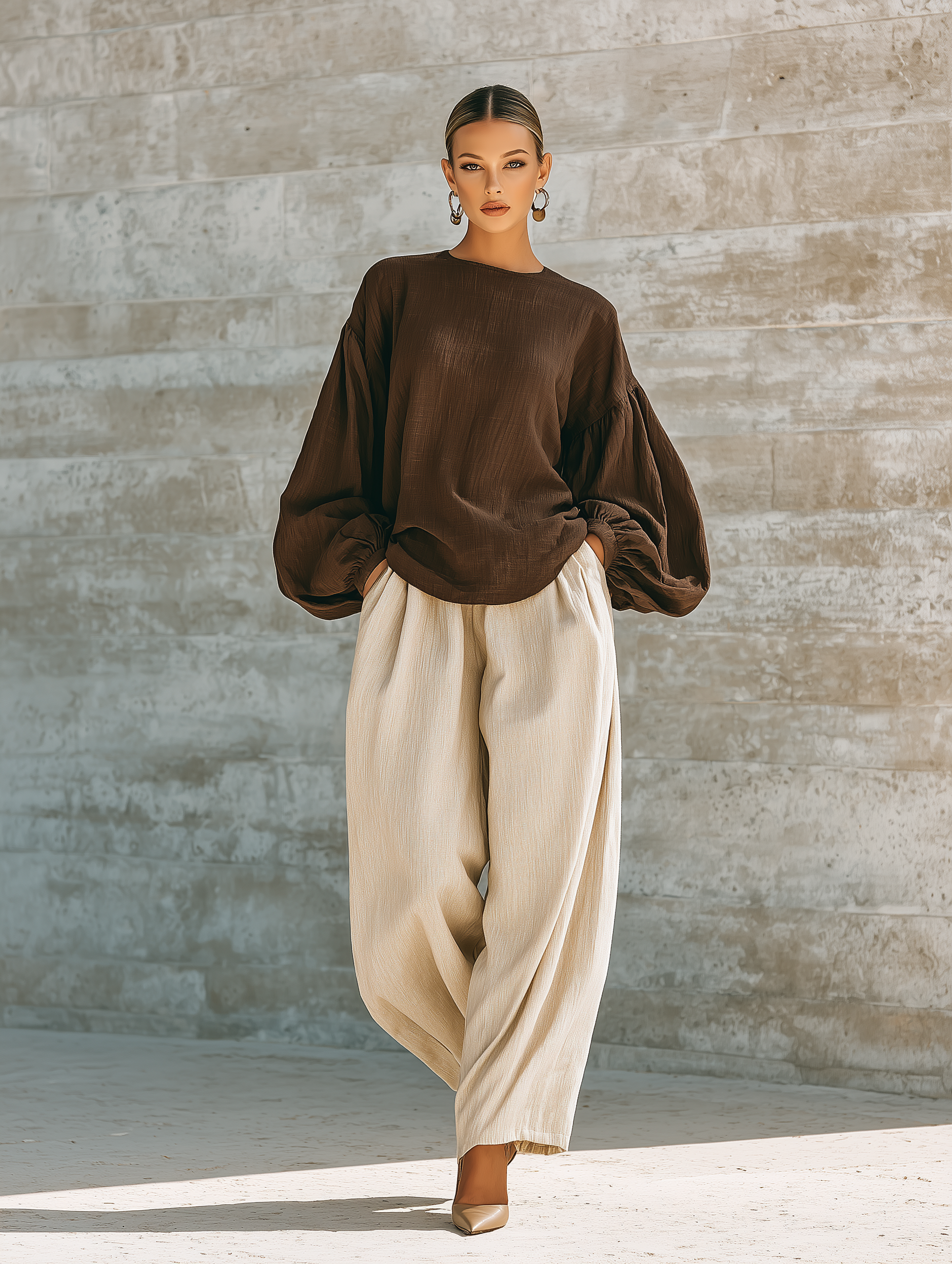 Women's Long Sleeve Oversized Trouser Set – ModClo