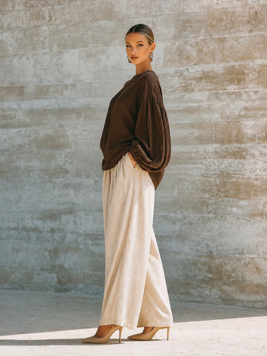 Women's Long Sleeve Oversized Trouser Set – ModClo
