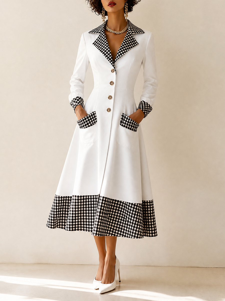 Women's Long Sleeve Belted Midi Dress – ModClo