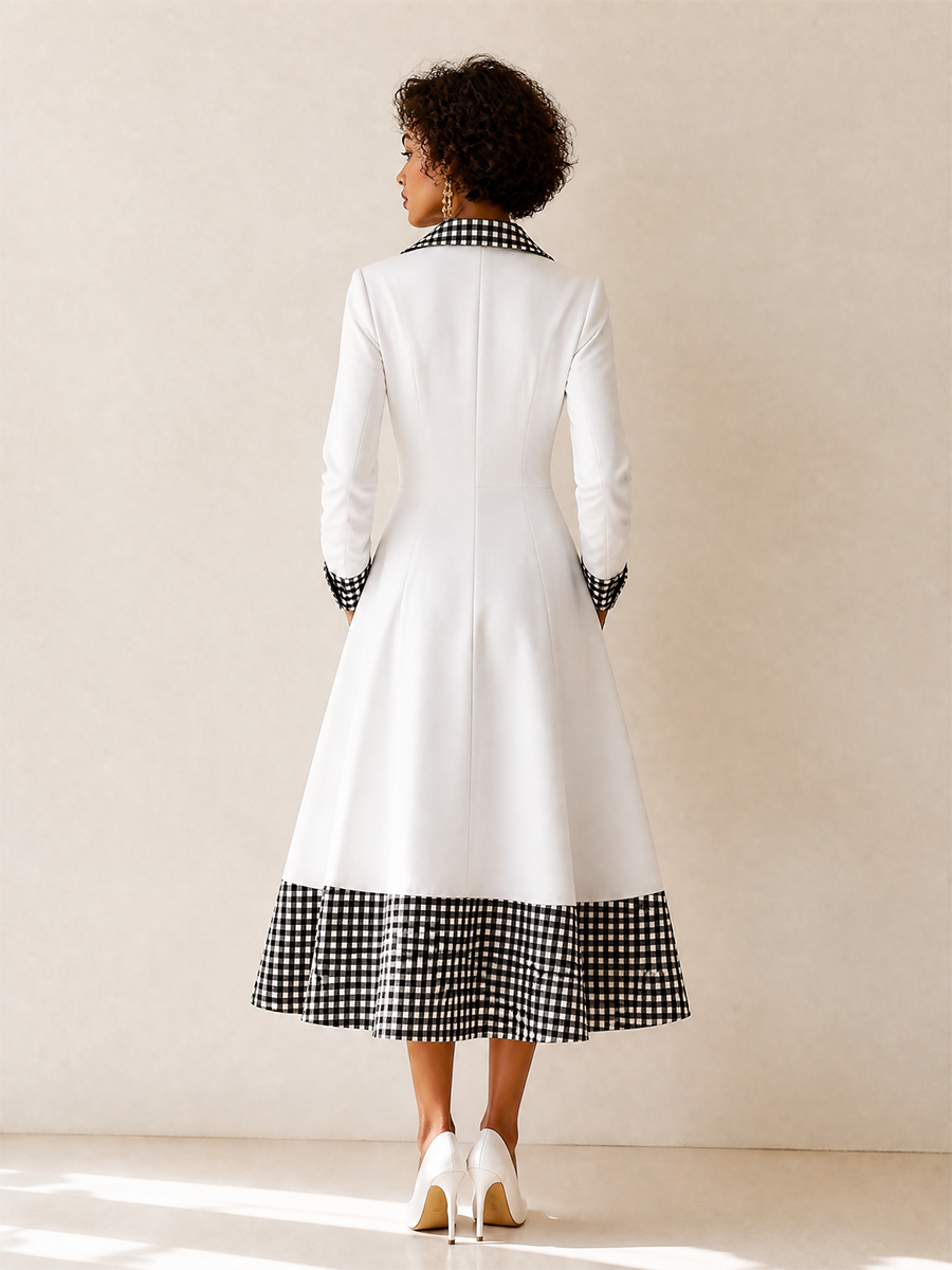 Women's Long Sleeve Belted Midi Dress – ModClo