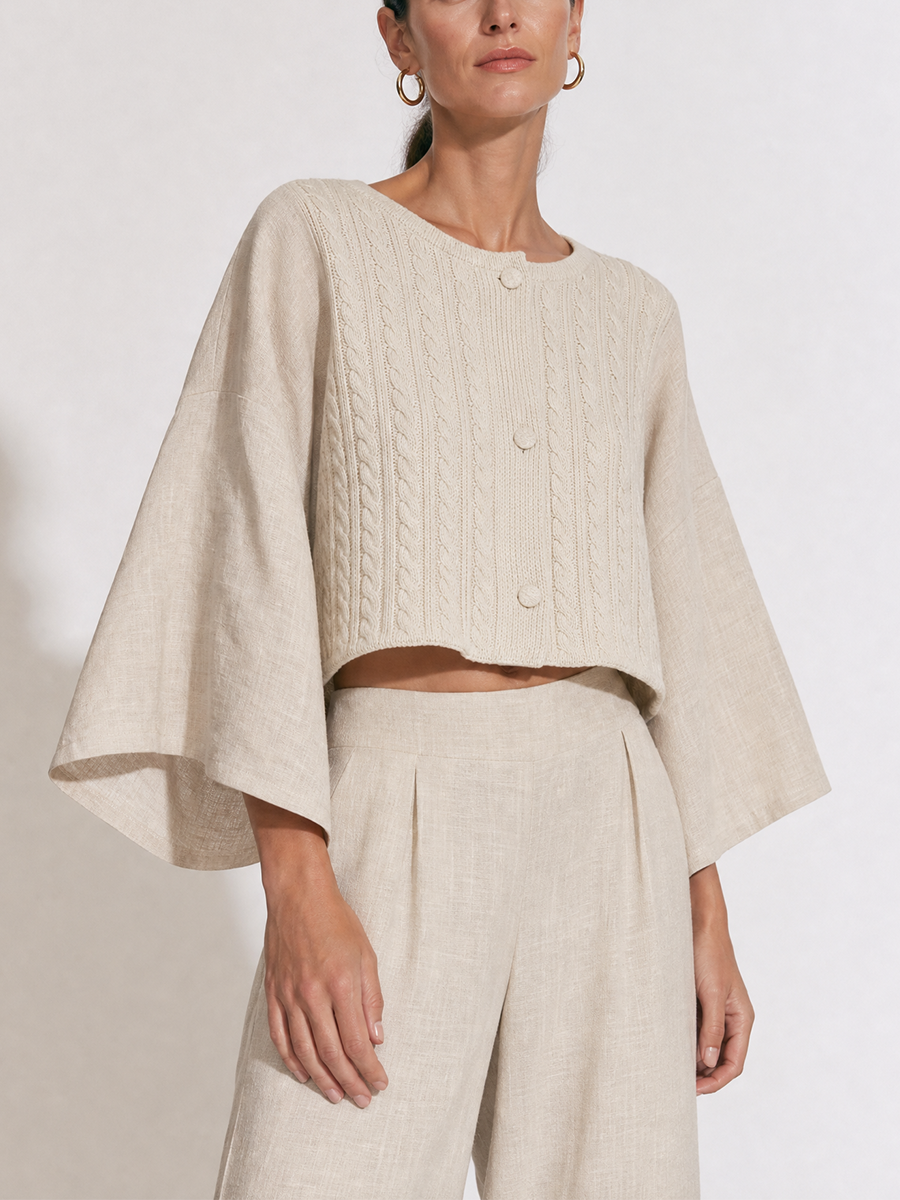 Women's Beige Knit Cardigan – ModClo