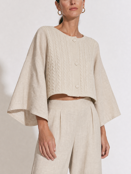 Women's Beige Knit Cardigan – ModClo