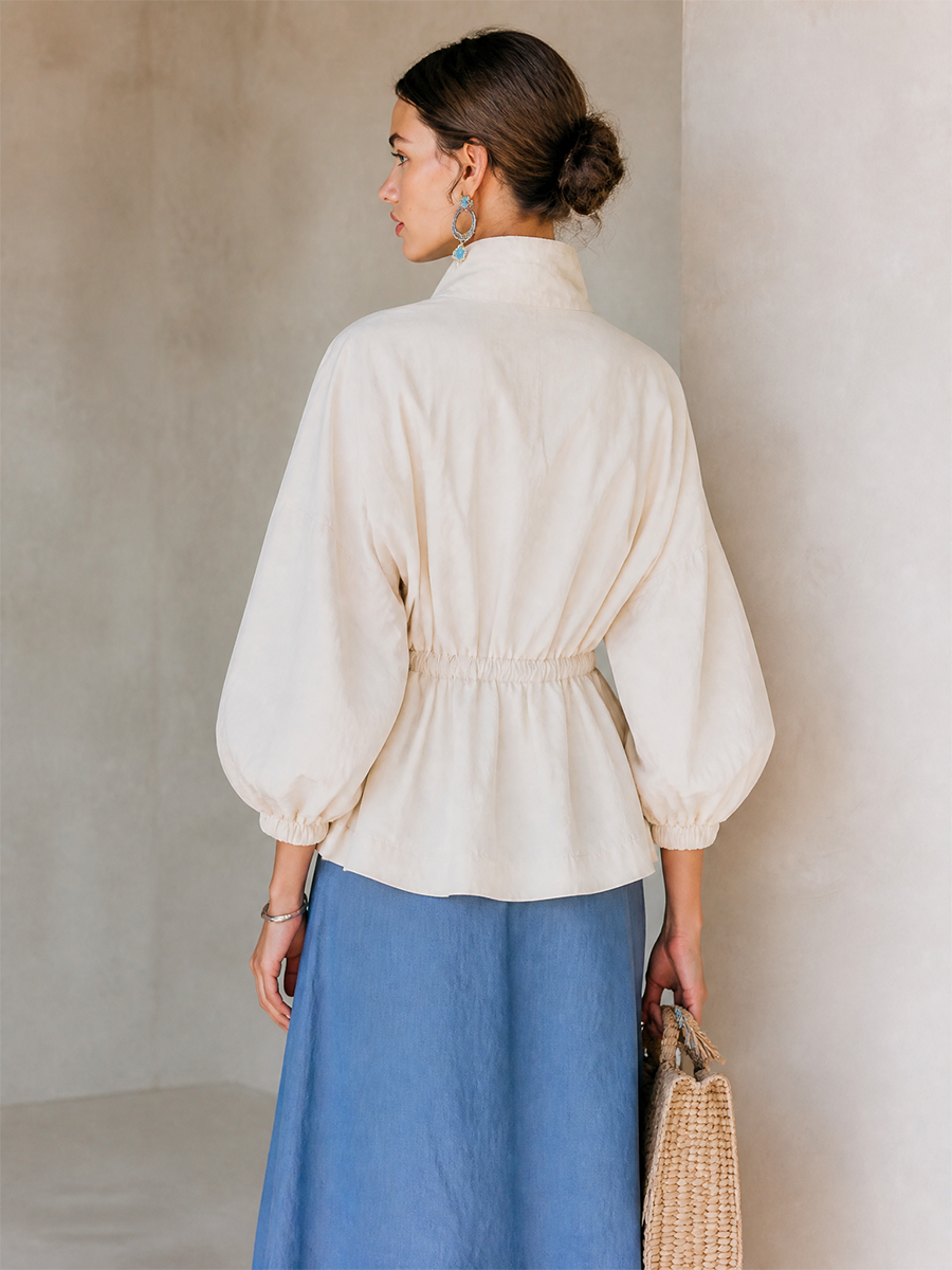 Women's White Off Cinched Jacket – ModClo