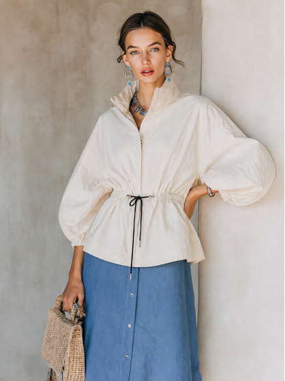 Women's White Off Cinched Jacket – ModClo