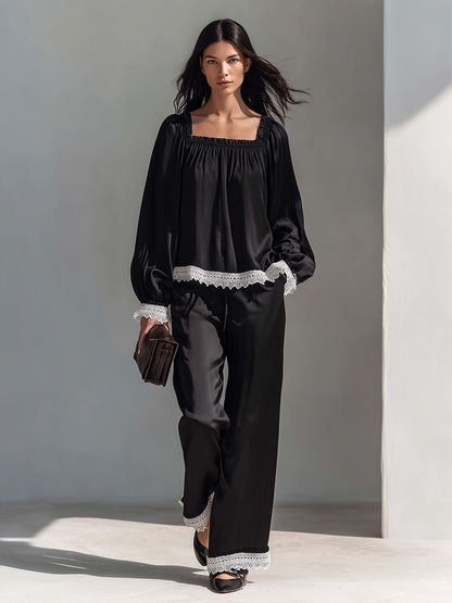 Women's Lace Square Neck Set – ModClo