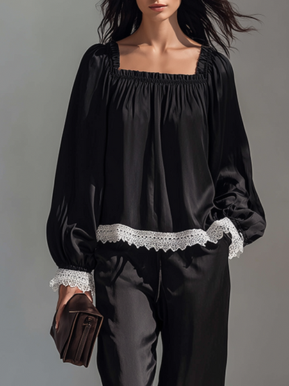 Women's Lace Square Neck Set – ModClo
