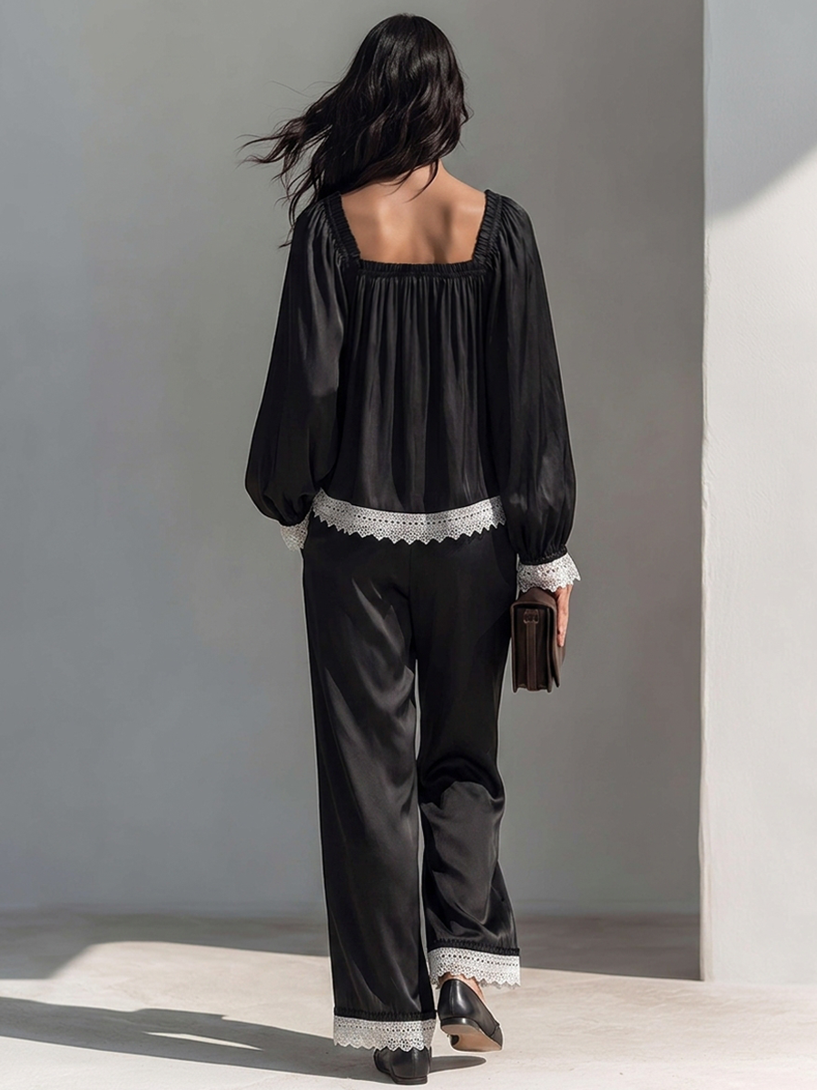 Women's Lace Square Neck Set – ModClo