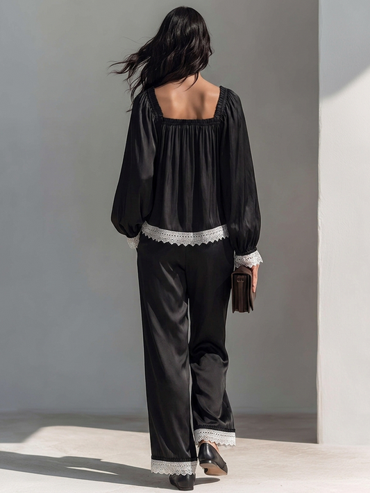 Women's Lace Square Neck Set – ModClo