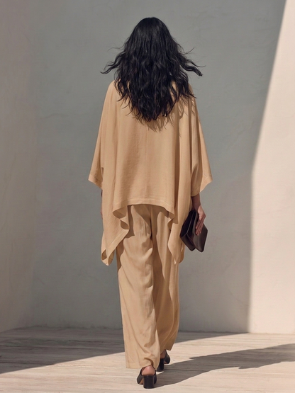 Women's Cotton Irregular Cape Set – ModClo