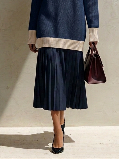 Women's Cotton Color Block Midi Dress – ModClo