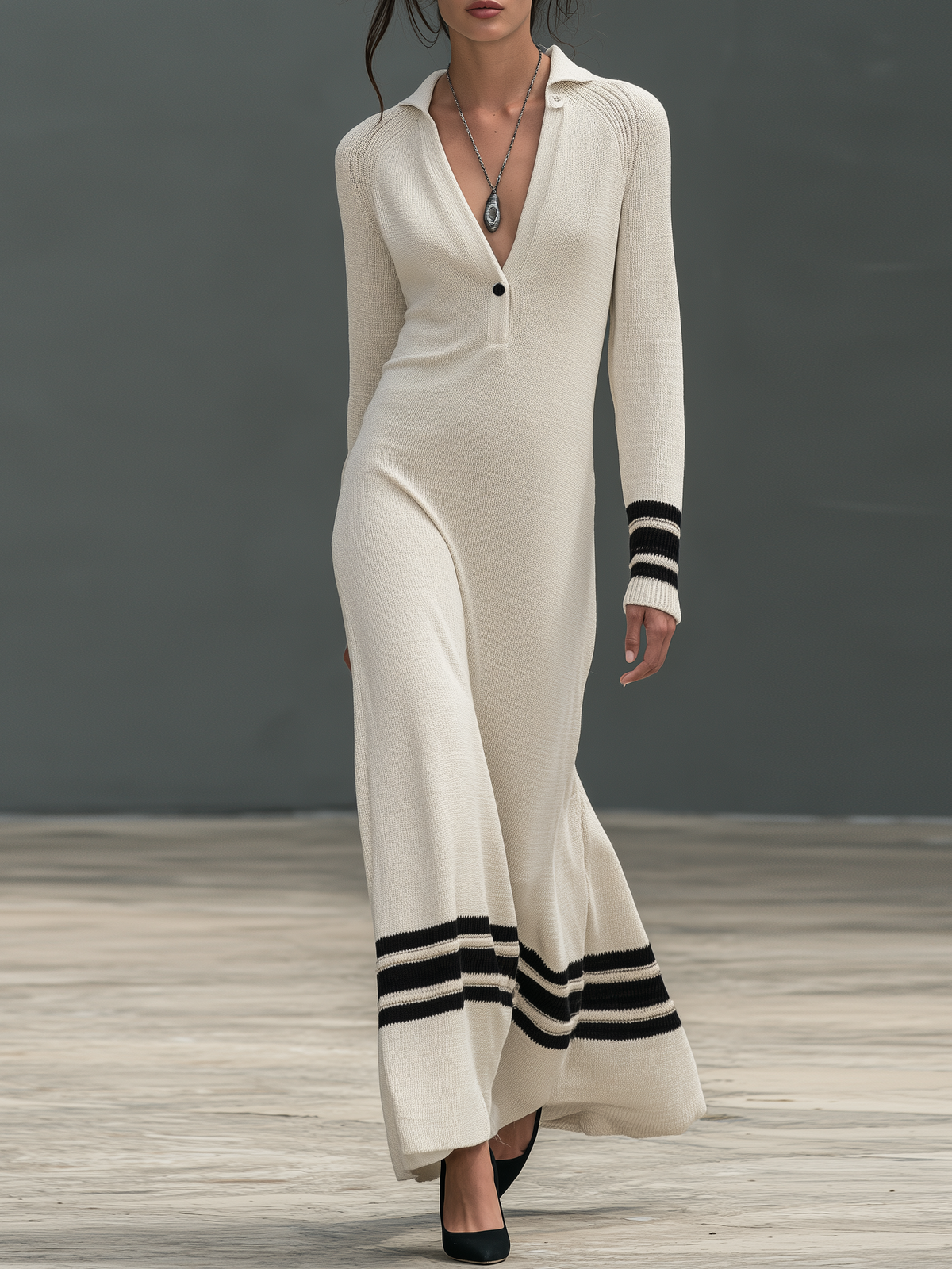 Women's Knit Striped Dress – ModClo