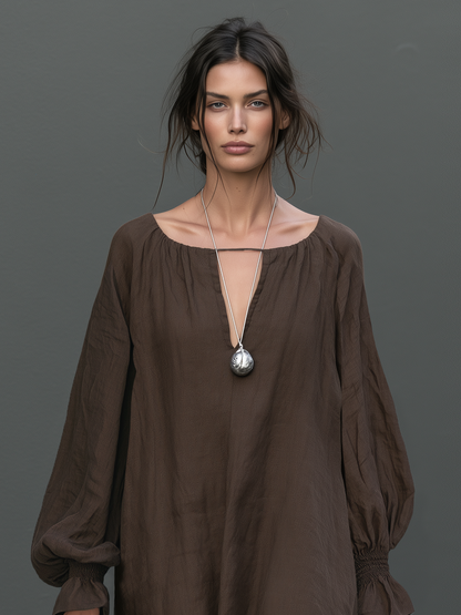 Women's Long Sleeve Long Sleeve Maxi Dress – ModClo