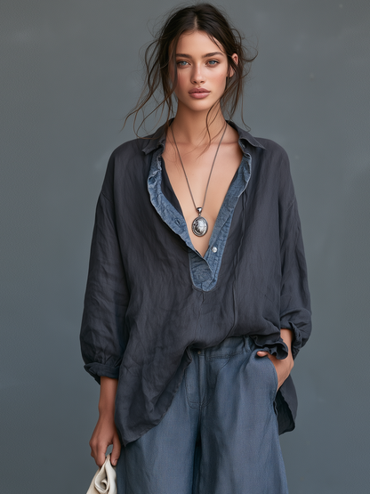 Women's Denim Vintage Trouser Set – ModClo