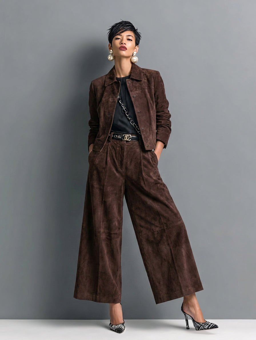 Women's Suede Retro Faux Set – ModClo