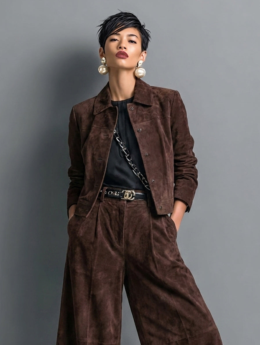 Women's Suede Retro Faux Set – ModClo