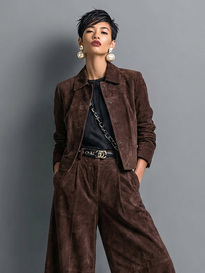 Women's Suede Retro Faux Set – ModClo