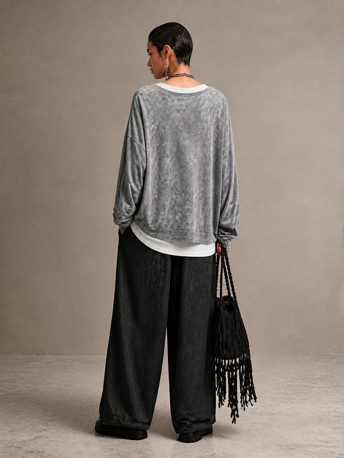 Women's Washed Finish Sweatshirt Trouser Set – ModClo