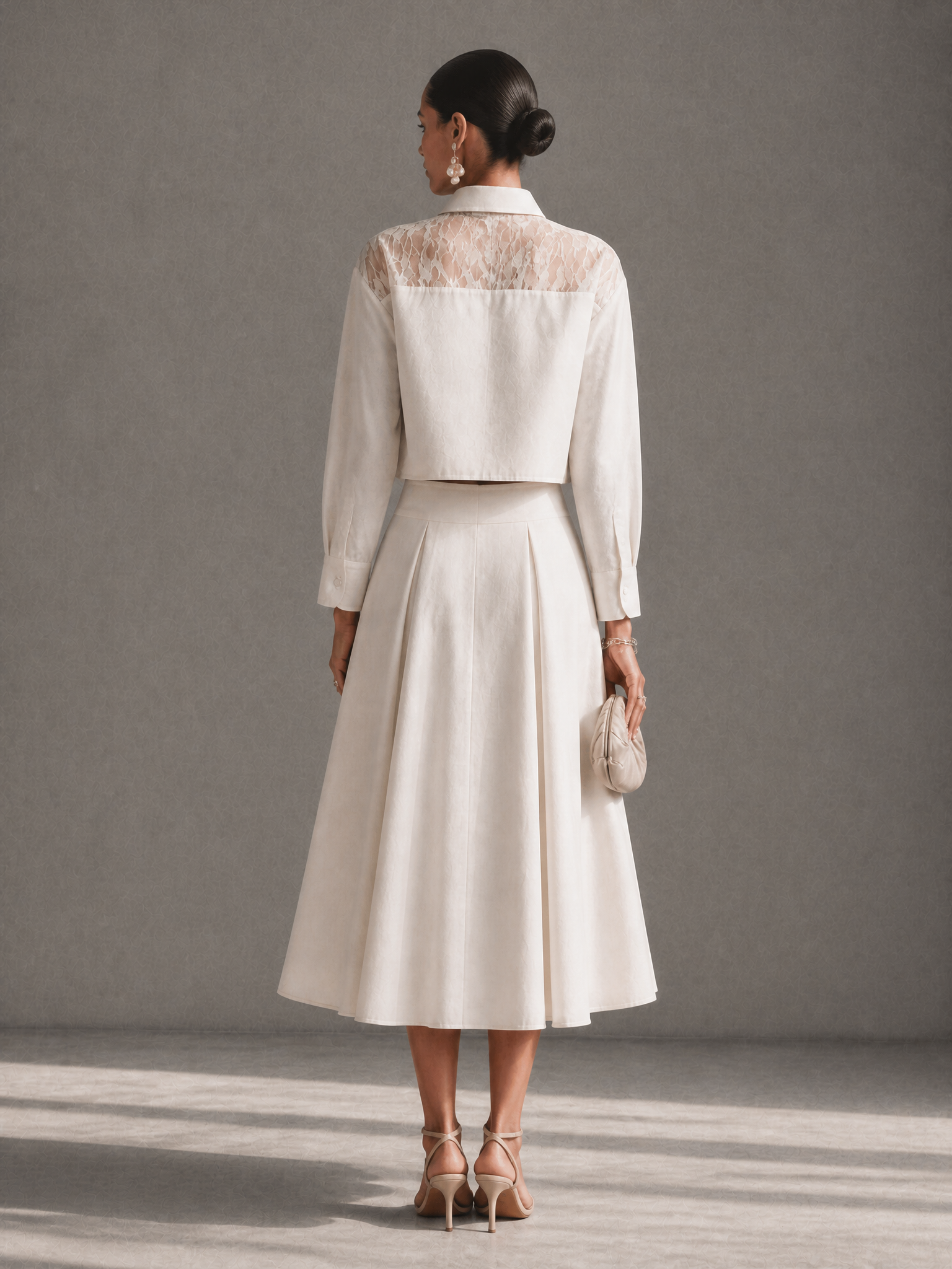 Women's Lace Trimmed Skirt Set – ModClo