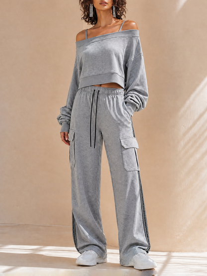 Women's Long Sleeve Drawstring Cargo Set – ModClo