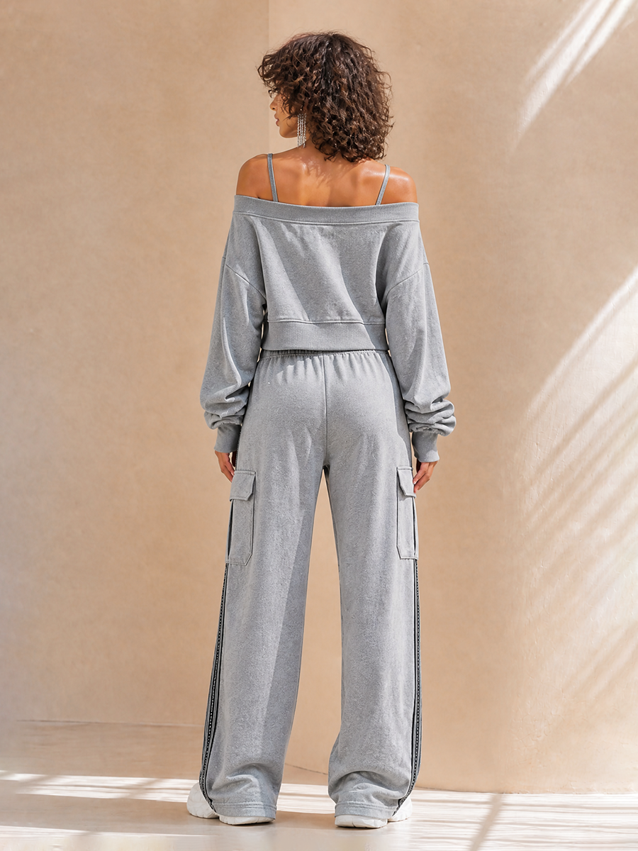 Women's Long Sleeve Drawstring Cargo Set – ModClo