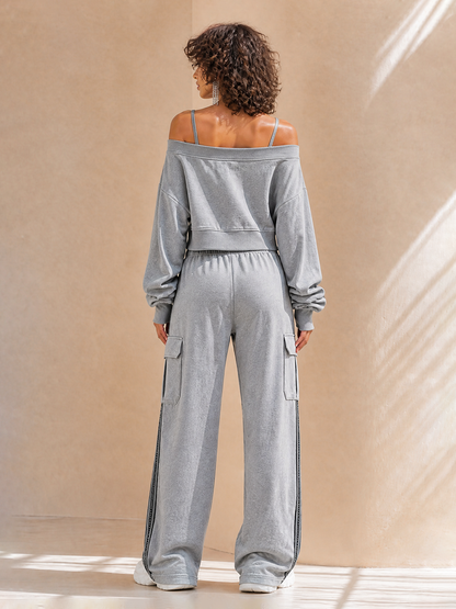 Women's Long Sleeve Drawstring Cargo Set – ModClo