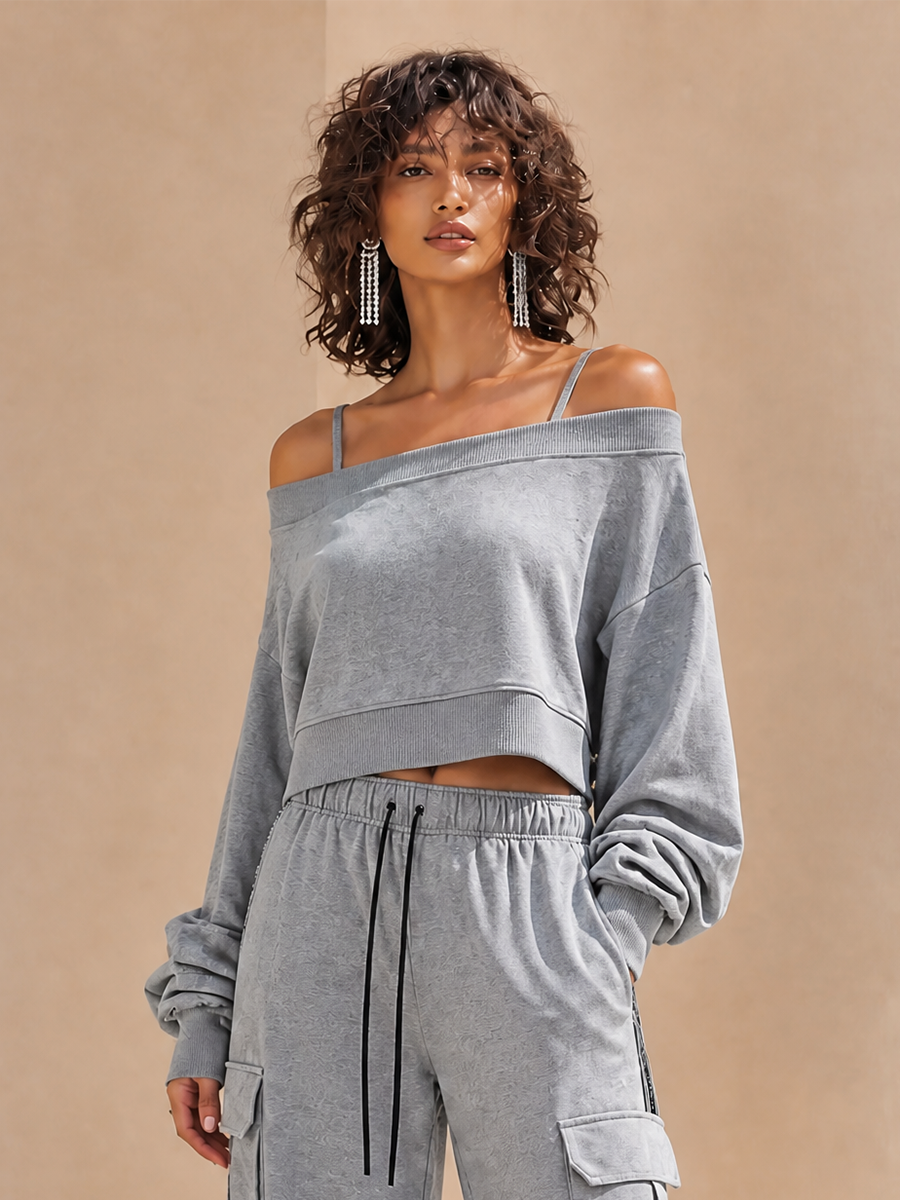Women's Long Sleeve Drawstring Cargo Set – ModClo