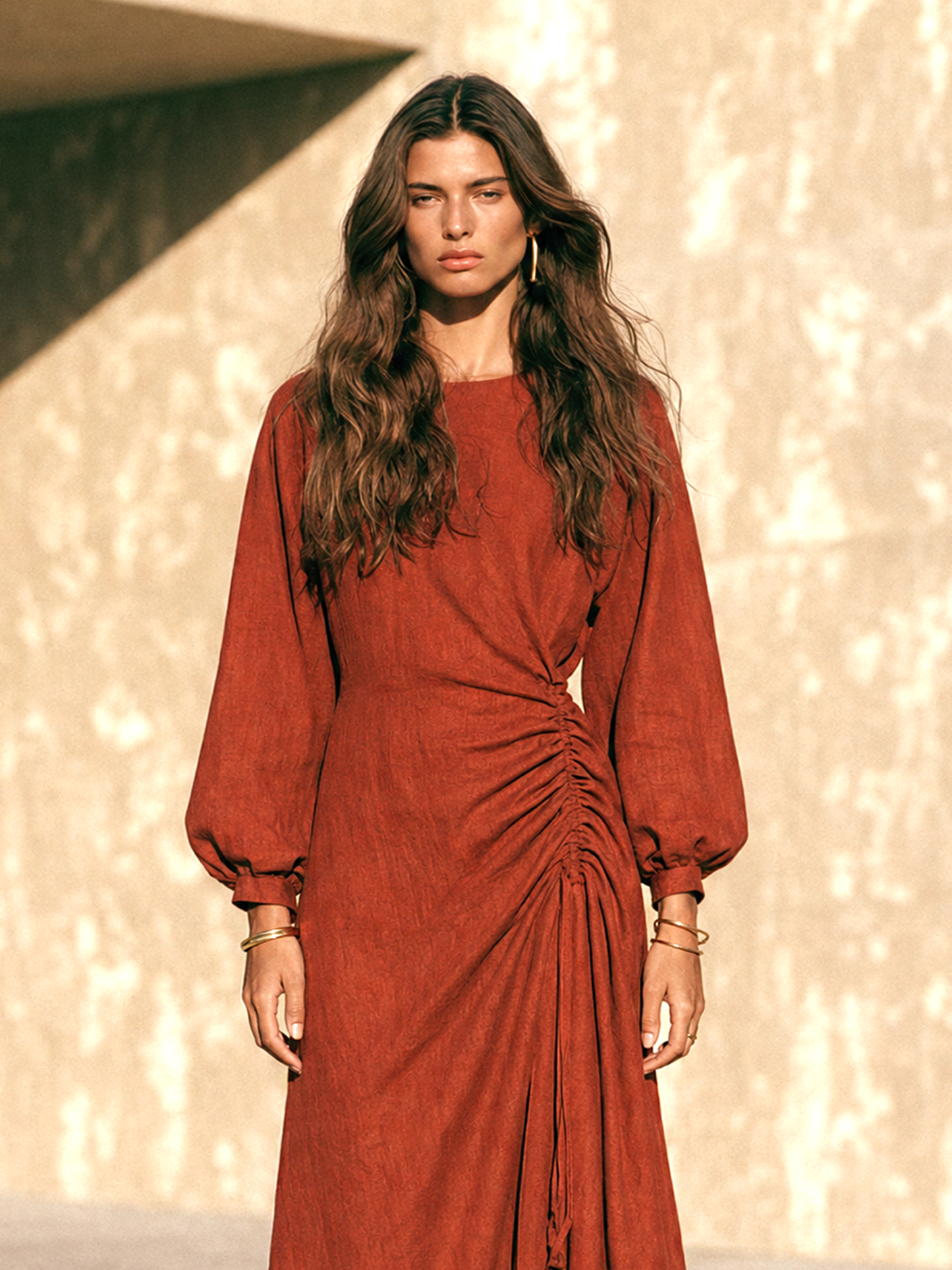 Women's Long Sleeve Vintage Maxi Dress – ModClo