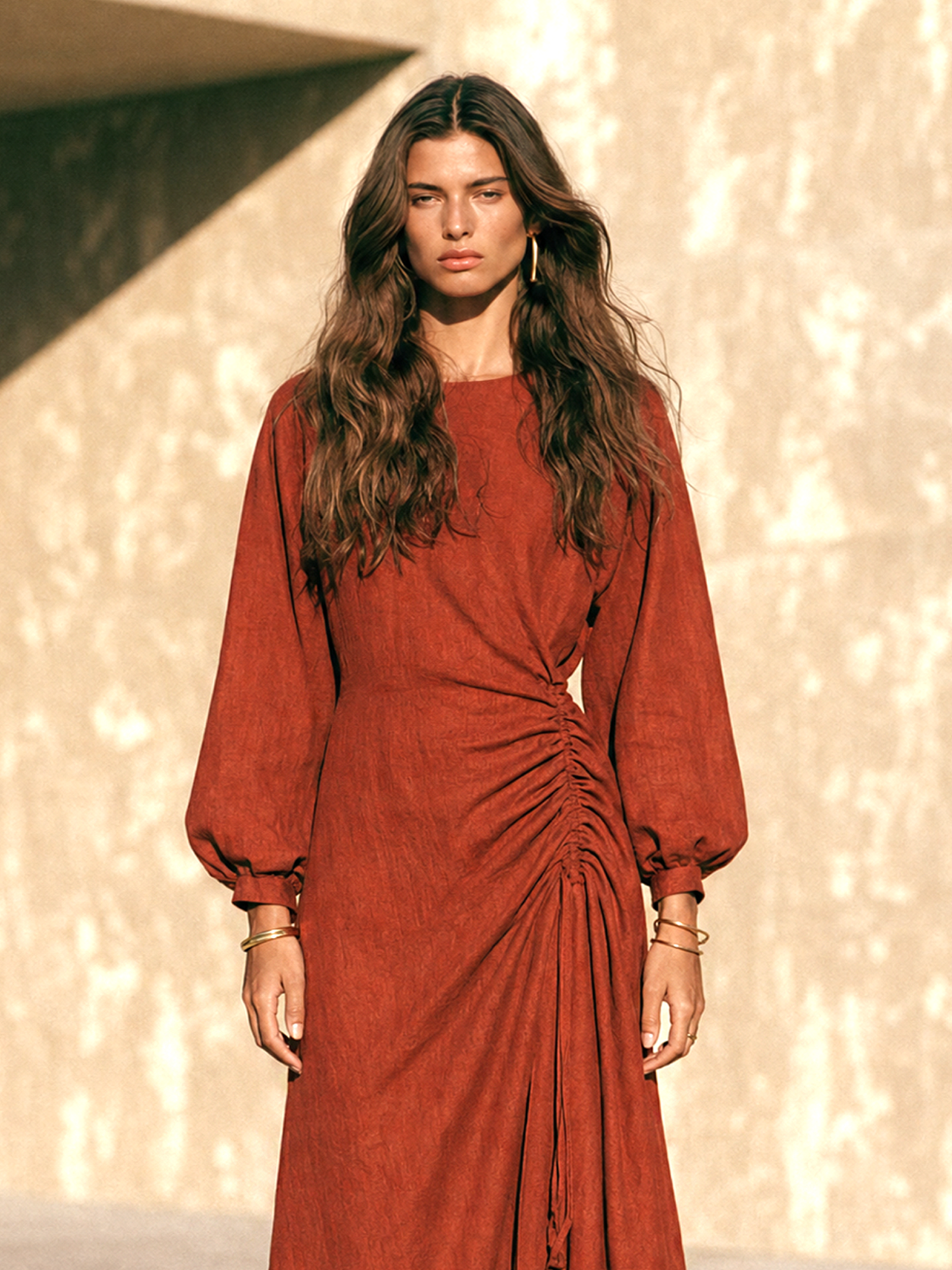 Women's Long Sleeve Vintage Maxi Dress – ModClo