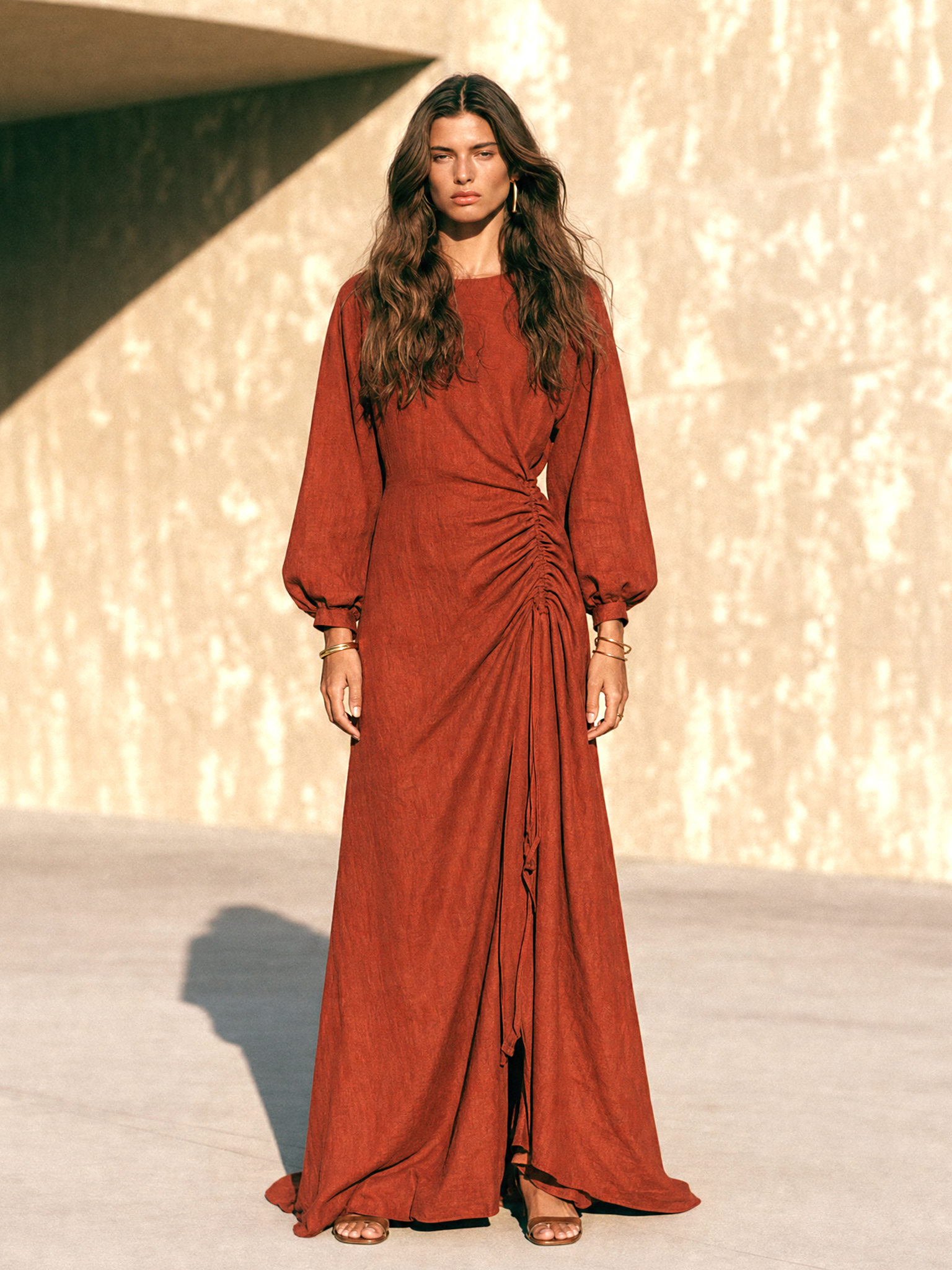Women's Long Sleeve Vintage Maxi Dress – ModClo