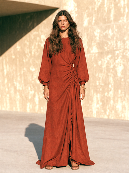 Women's Long Sleeve Vintage Maxi Dress – ModClo