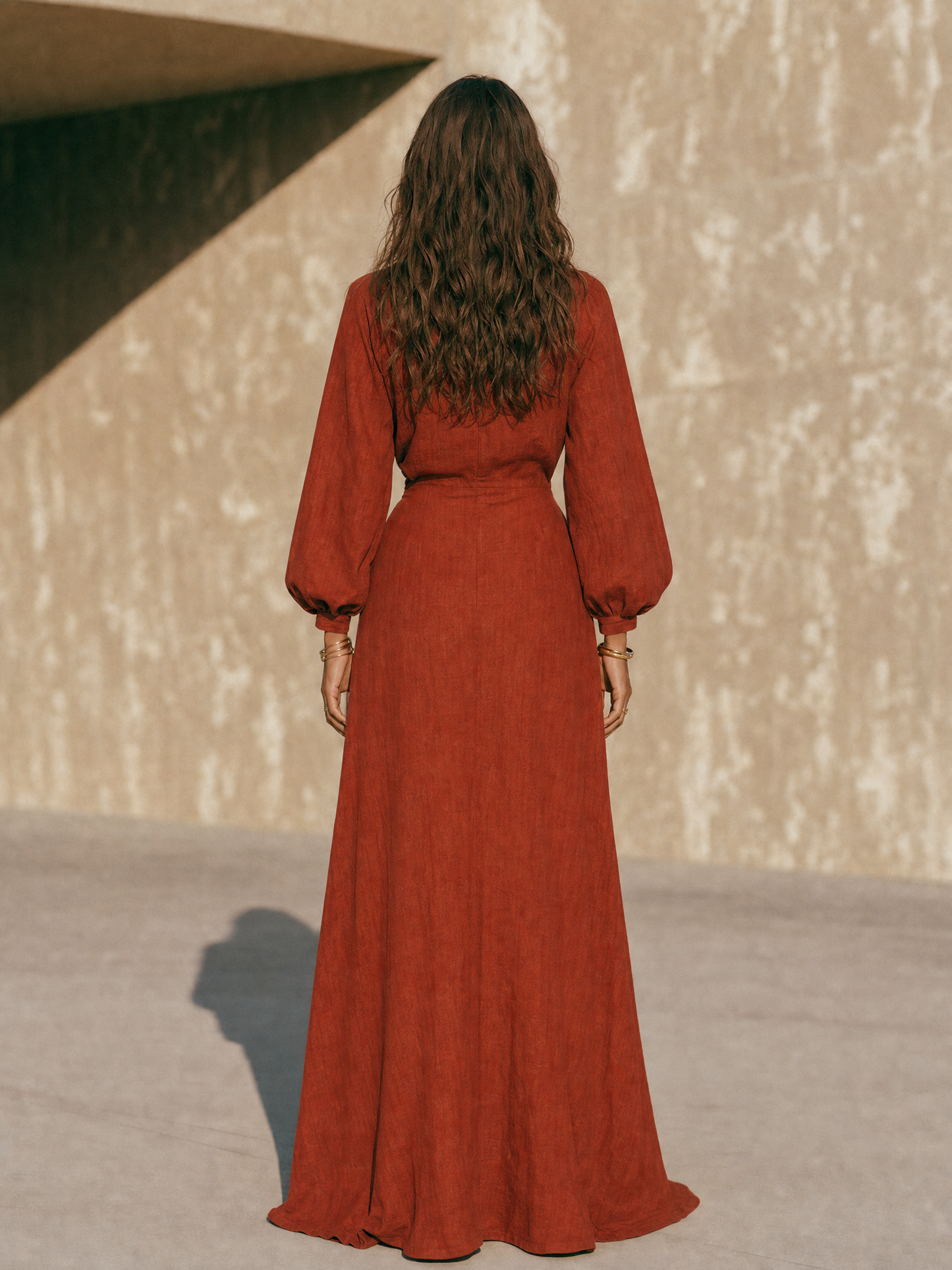 Women's Long Sleeve Vintage Maxi Dress – ModClo