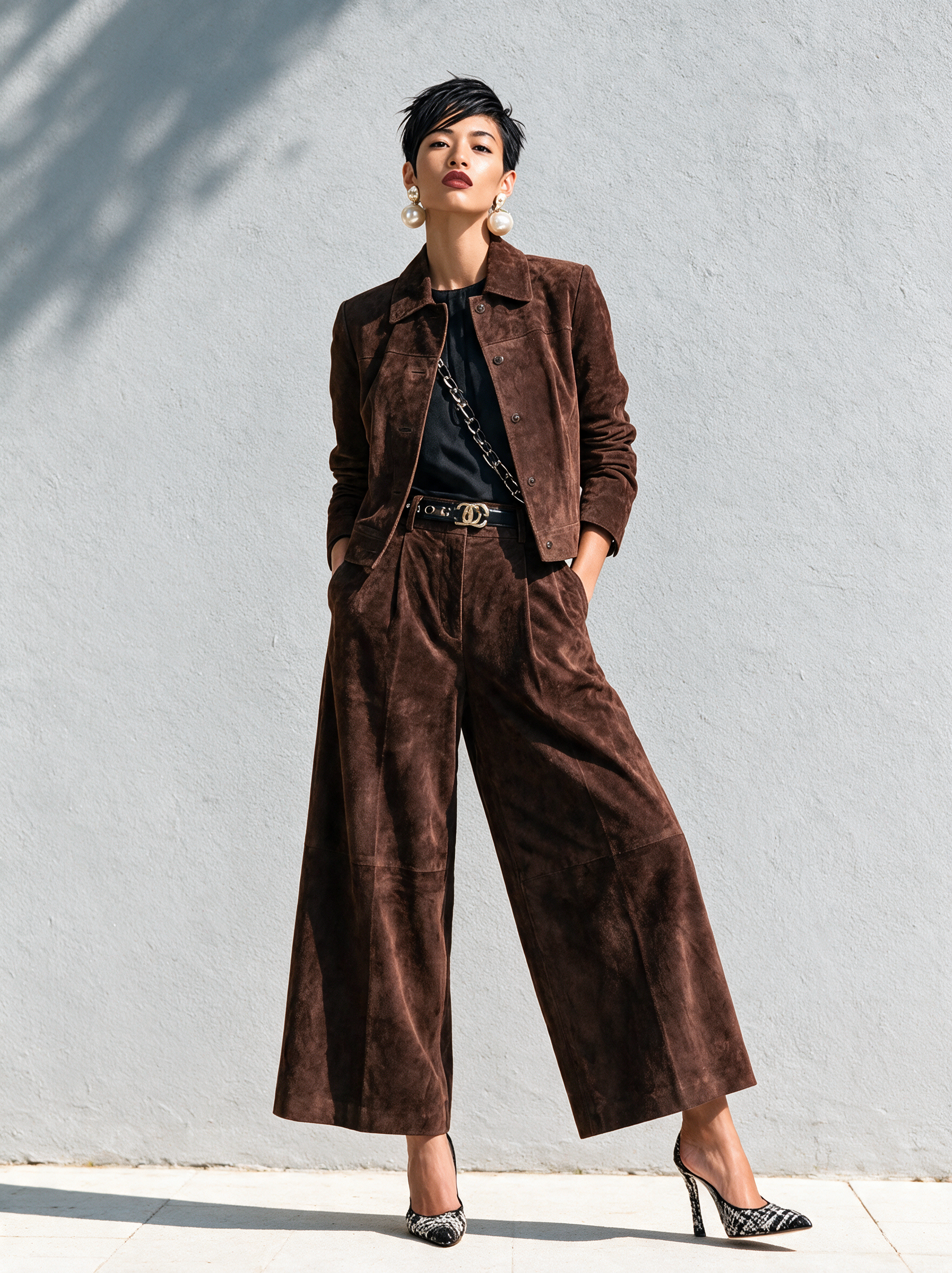 Women's Suede Retro Faux Set – ModClo