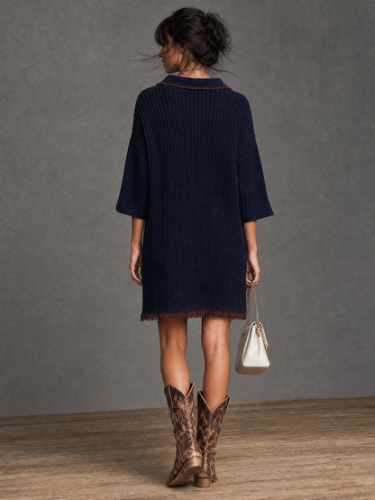 Women's Knit Retro Star Mini Dress – ModClo