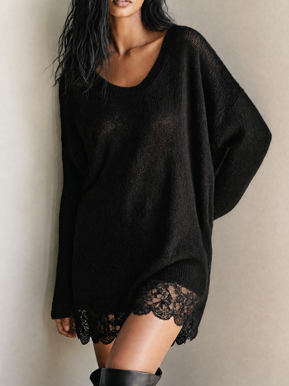 Women's Knit Lightweight Neck Mini Dress – ModClo