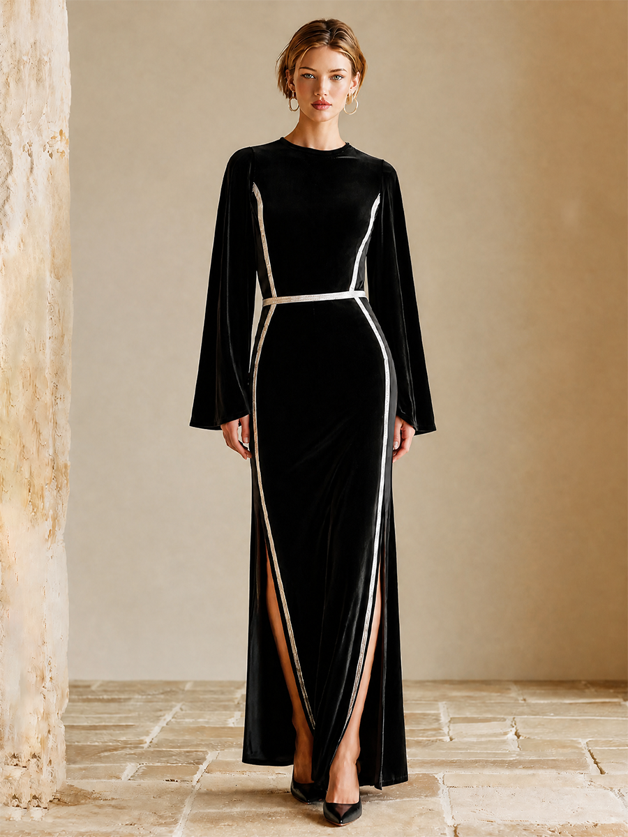 Women's Velvet Slit Dress – ModClo