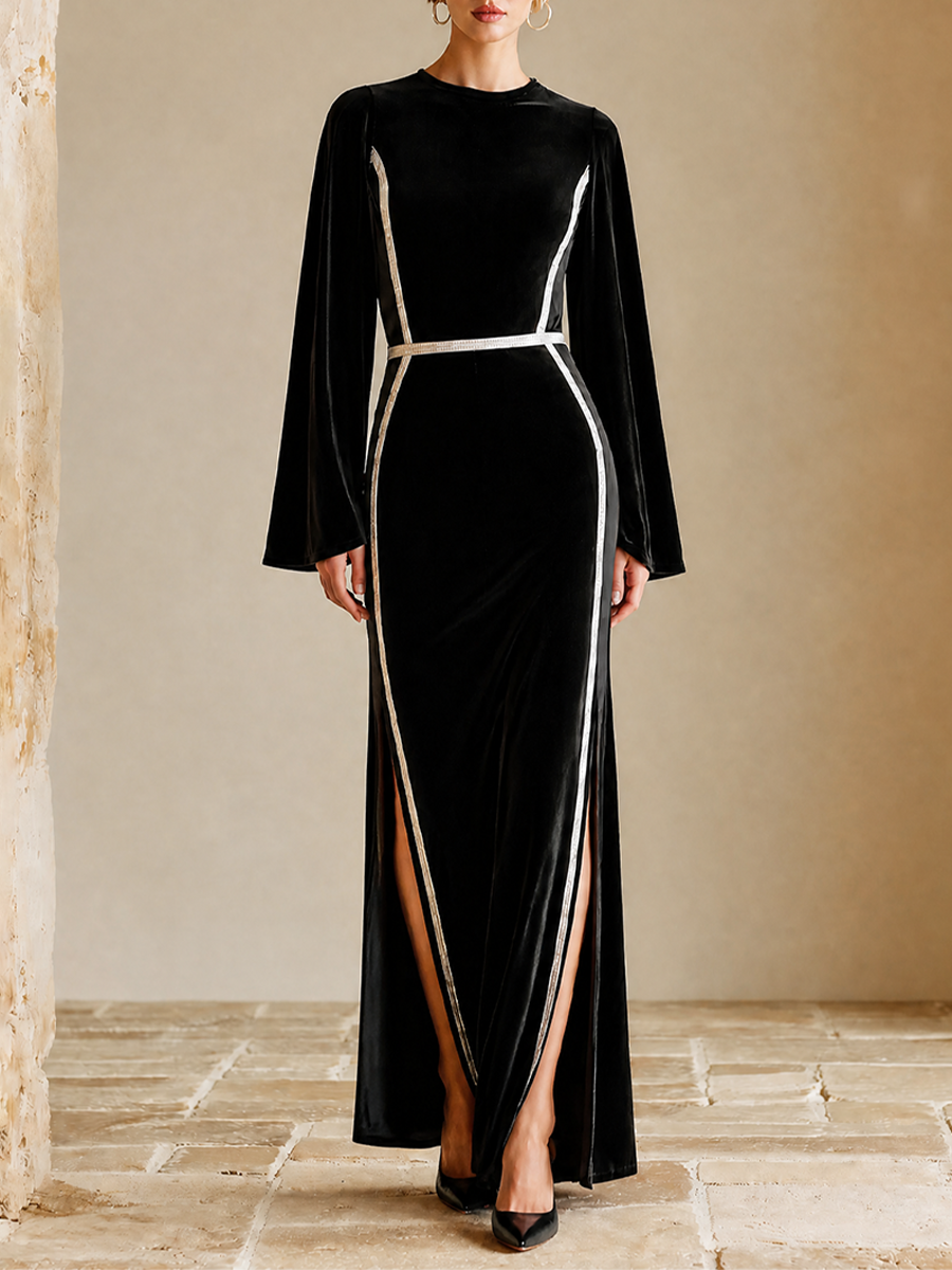 Women's Velvet Slit Dress – ModClo