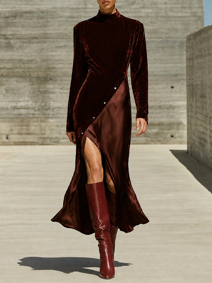 Women's Satin Slit Maxi Dress – ModClo