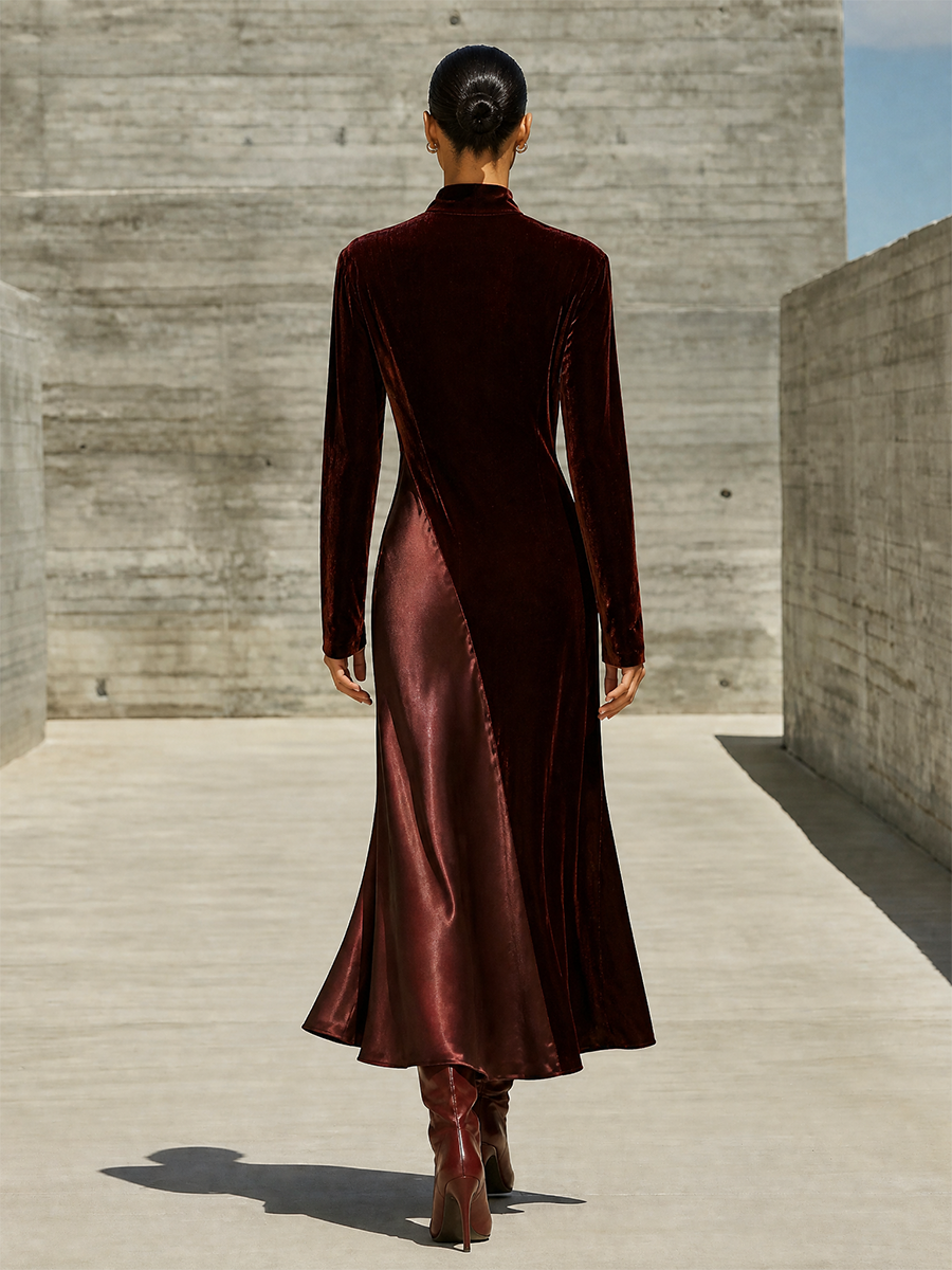 Women's Satin Slit Maxi Dress – ModClo