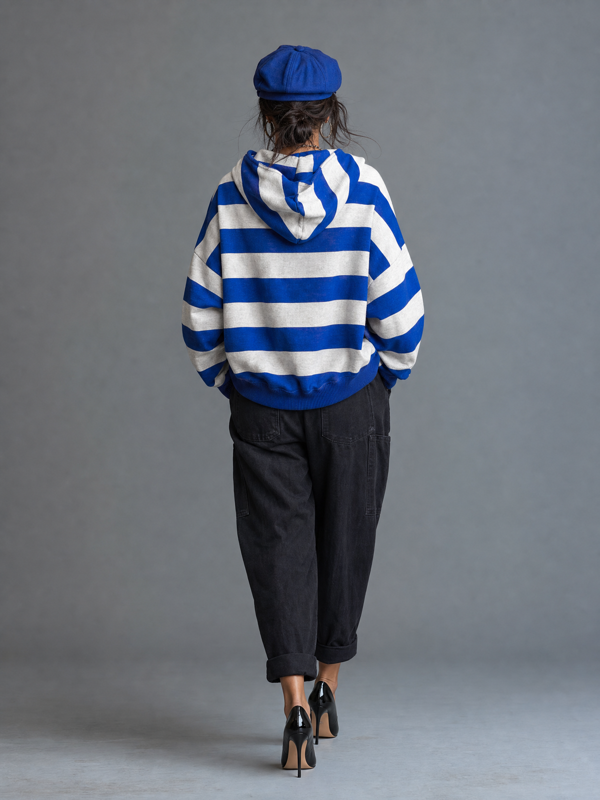 Women's Cotton Striped Vintage Cargo Trouser Set – ModClo