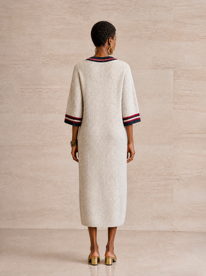 Women's Knit Striped Midi Dress – ModClo